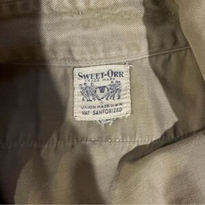 Sweet-Orr Tan Button Up 1950s